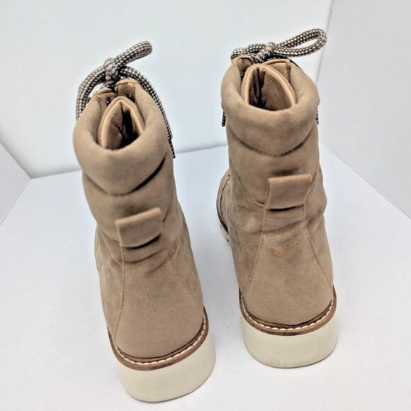 Mi.iM Arlene Boots Womens Khaki Size 9 Lace Up Design Trendy Casual Booties - Picture 7 of 8